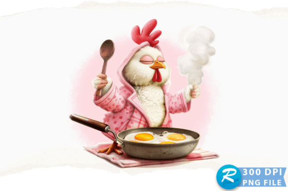 A Cartoon Style Chicken Wearing a Pink Graphics and Crafts Asset Review