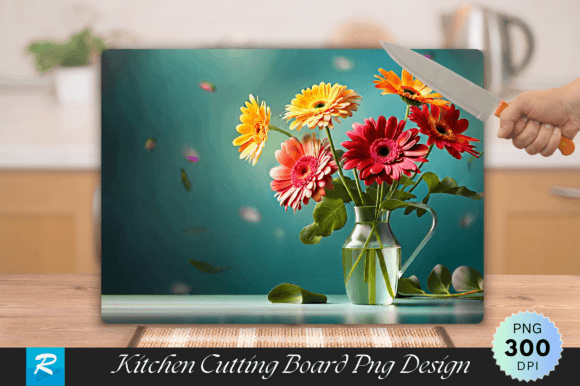Gerberas Flowers Cutting Board Design Graphics and Crafts
