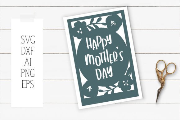 Happy Mother s Day SVG Cutting Card Graphics and Crafts Review