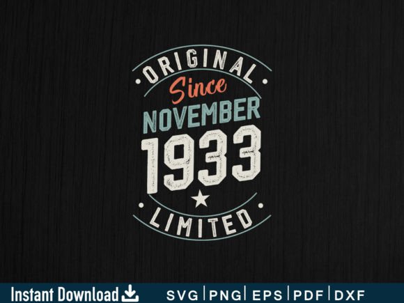 November 1933 Gifts 91st Birthday Shirt Graphics and Crafts
