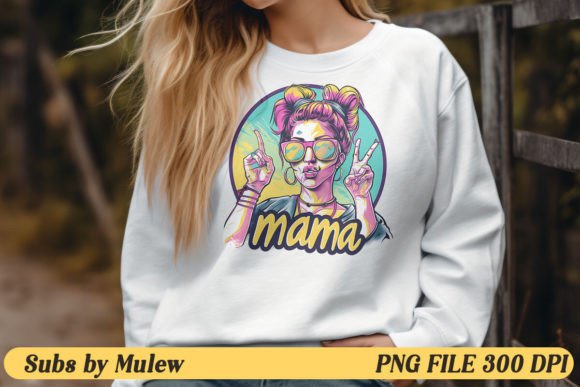 Pop Art Mama Mother s Day Sublimation Graphics for Crafts