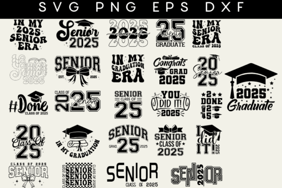 Senior 2025 SVG Bundle - Class of 2025 Graphics and Crafts